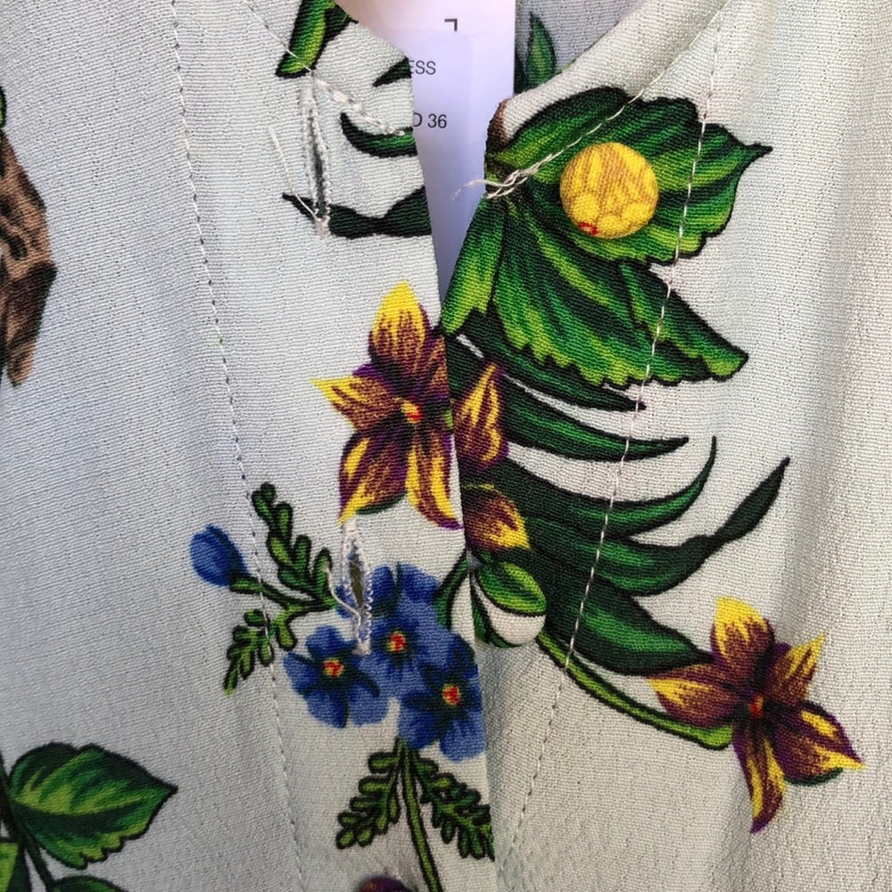 NWT Mint Floral Pattern Ruffle Dress - Picture 6 of 7